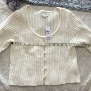 Button up cream sweater